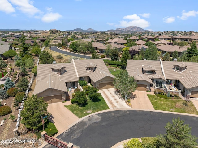 1222 Crown Ridge Dr, Prescott, AZ 86301 - aerial view of residential area featuring a mountain backdrop