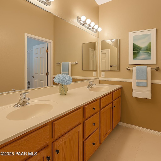 1005 N Rolling Green Rd, Dewey-Humboldt, AZ 86327 - full bathroom featuring double vanity and tile patterned floors