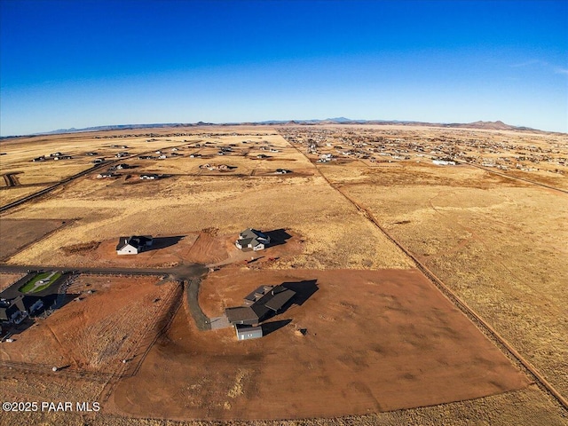 drone / aerial view with a mountain view