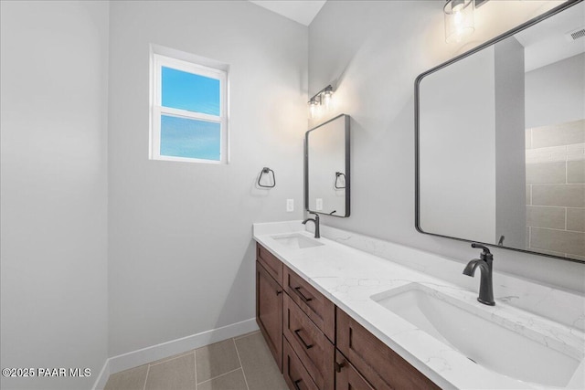 bathroom featuring vanity and tile patterned floors