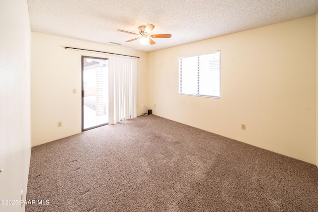 438 Jasmine Ln, Prescott, AZ 86301 - unfurnished room with carpet flooring, a ceiling fan, and a textured ceiling