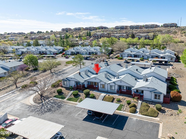 aerial view featuring a residential view