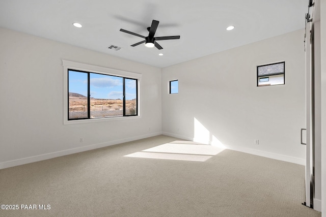 4655 E Alma Ln, Prescott Valley, AZ 86314 - unfurnished room with carpet flooring, recessed lighting, and ceiling fan