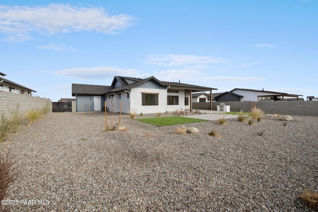 4655 E Alma Ln, Prescott Valley, AZ 86314 - rear view of property featuring a fenced backyard and a patio area
