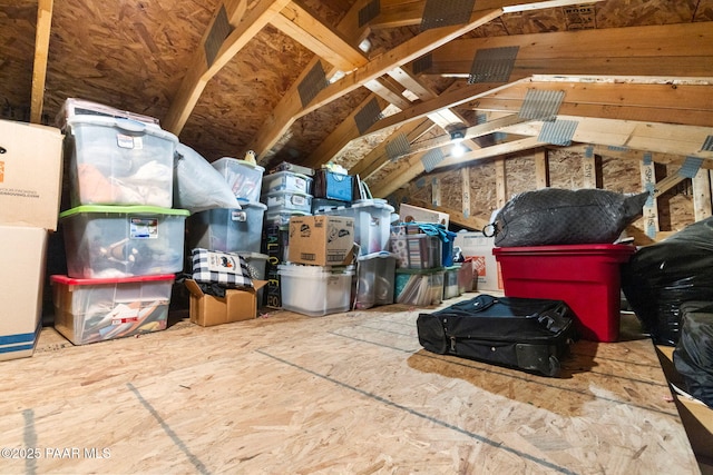 view of attic