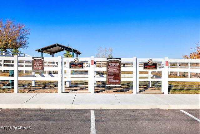 exterior space featuring fence