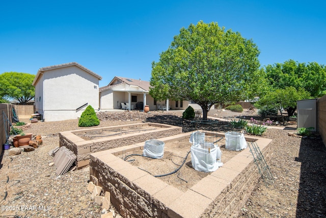 exterior space featuring a fenced backyard