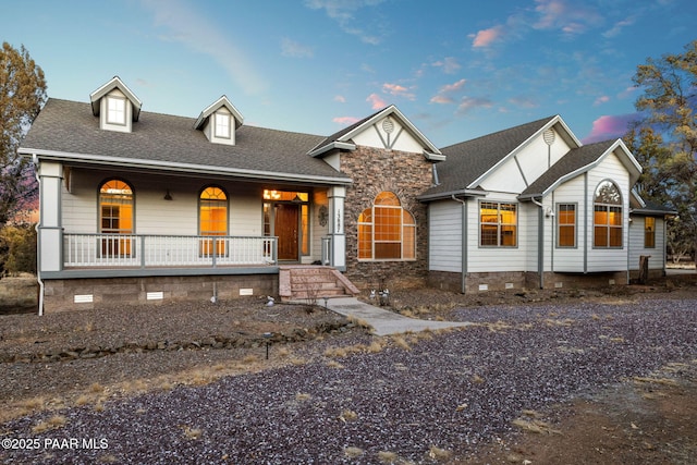 view of front of house with a porch