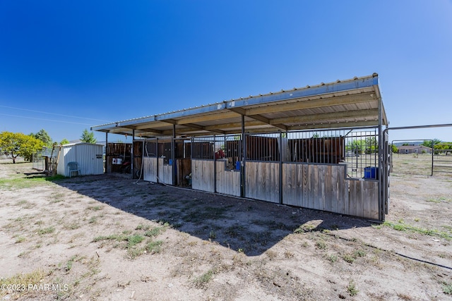 view of stable