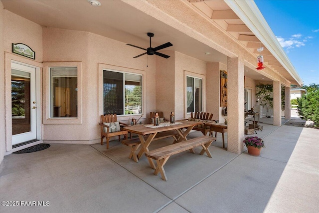 977 Kristin St, Chino Valley, AZ 86323 - view of patio / terrace featuring outdoor dining area and ceiling fan