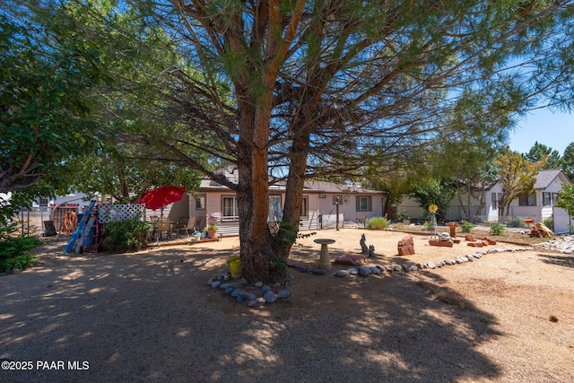 11009 E Lariat Ln, Dewey-Humboldt, AZ 86327 - view of front facade with a patio area