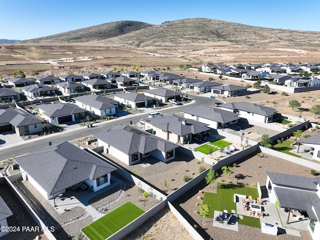 aerial view featuring a mountain view