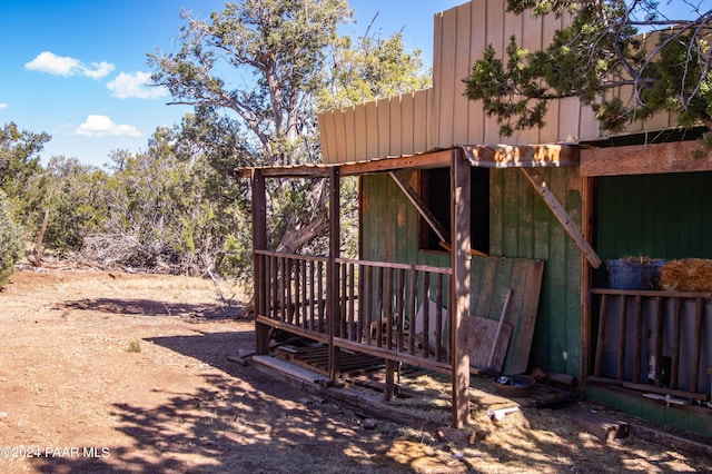 exterior space featuring an outdoor structure