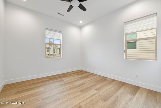 1148 S Lakeview Dr, Prescott, AZ 86301 - empty room featuring baseboards, light wood-style floors, and ceiling fan