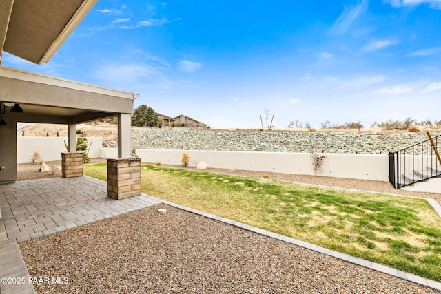 1148 S Lakeview Dr, Prescott, AZ 86301 - view of yard with fence and a patio area