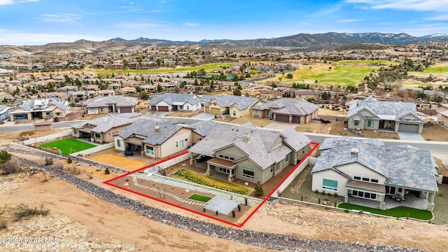 1148 S Lakeview Dr, Prescott, AZ 86301 - drone / aerial view featuring a mountain view and a residential view