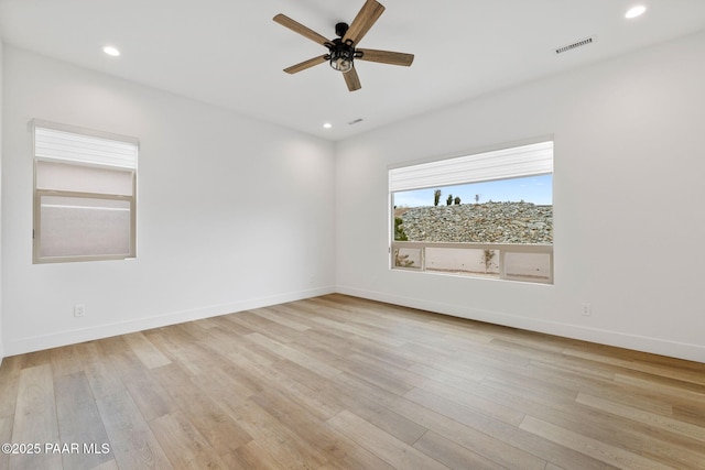 1148 S Lakeview Dr, Prescott, AZ 86301 - spare room with recessed lighting, light wood-type flooring, and a ceiling fan