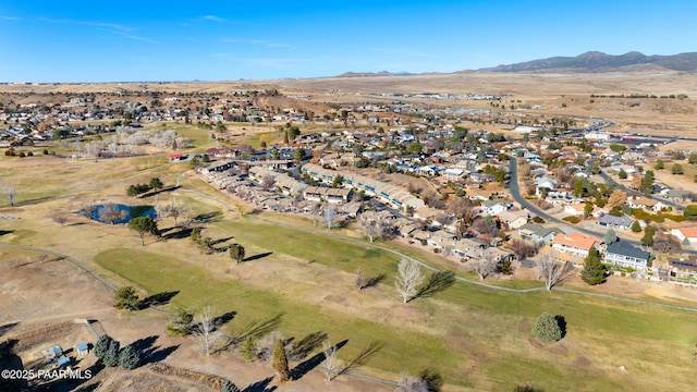 bird's eye view with a mountain view and a residential view