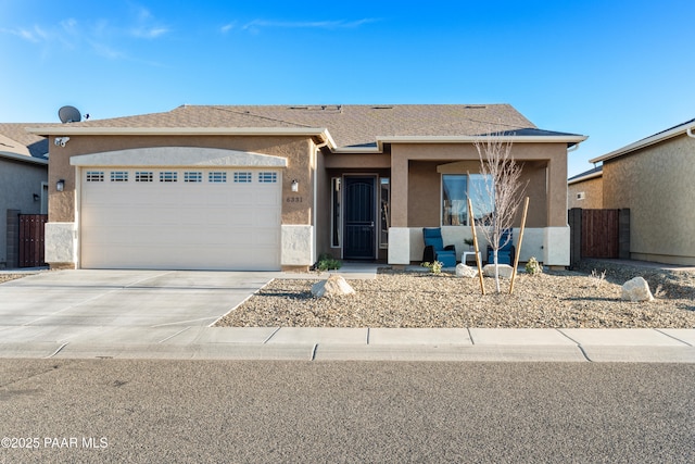 view of front of house featuring a garage