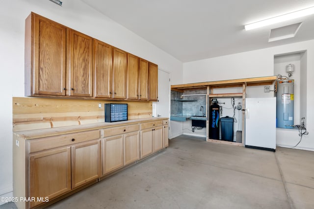 interior space with electric water heater