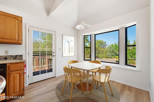1893 Forest Vw, Prescott, AZ 86305 - dining area with light wood-style floors, plenty of natural light, and baseboards