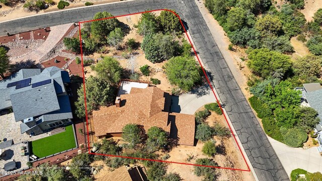 1893 Forest Vw, Prescott, AZ 86305 - view of property location with property boundaries highlighted