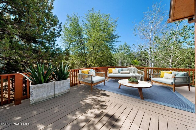 1893 Forest Vw, Prescott, AZ 86305 - wooden terrace with outdoor lounge area