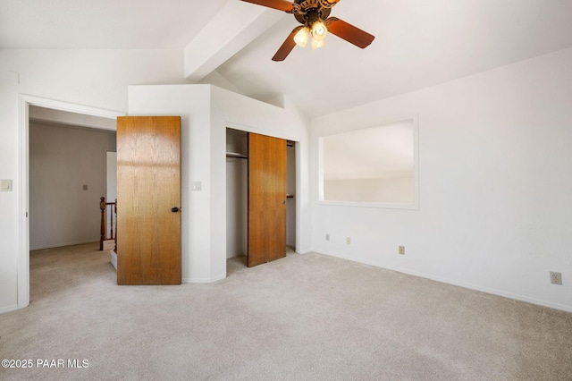 1893 Forest Vw, Prescott, AZ 86305 - unfurnished bedroom featuring light carpet, a closet, baseboards, and a ceiling fan