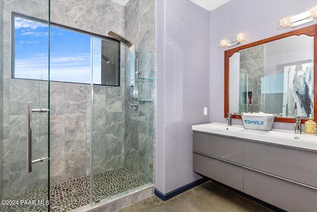 7420 E Reins Ct, Prescott Valley, AZ 86314 - bathroom with vanity and an enclosed shower
