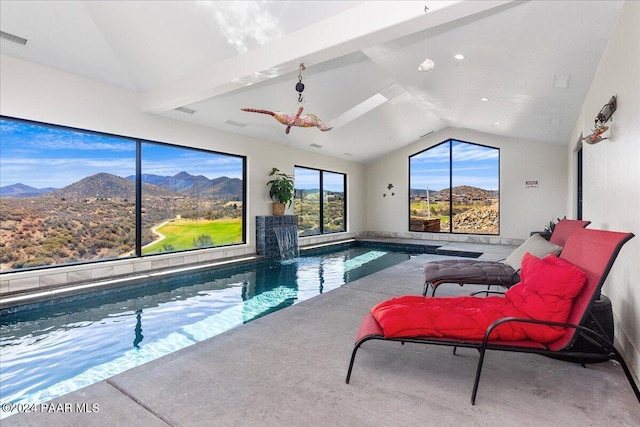 7420 E Reins Ct, Prescott Valley, AZ 86314 - indoor pool with a mountain view