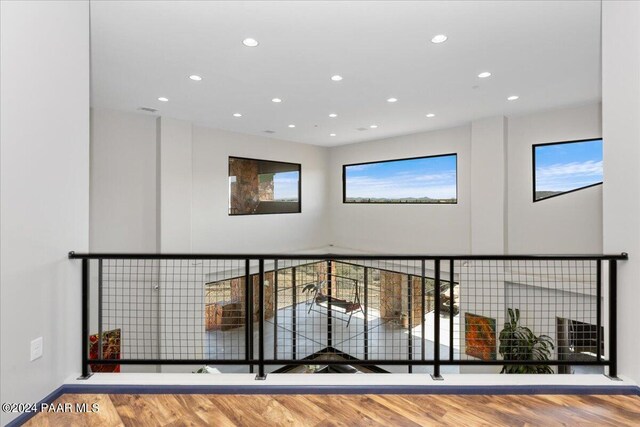 7420 E Reins Ct, Prescott Valley, AZ 86314 - stairs featuring wood finished floors and recessed lighting