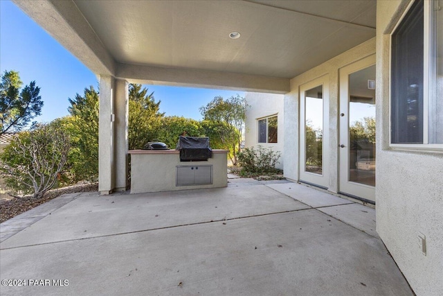 view of patio / terrace with grilling area and exterior kitchen