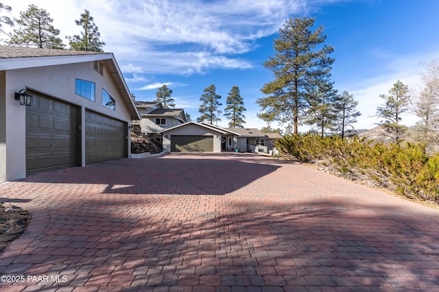 exterior space featuring a garage