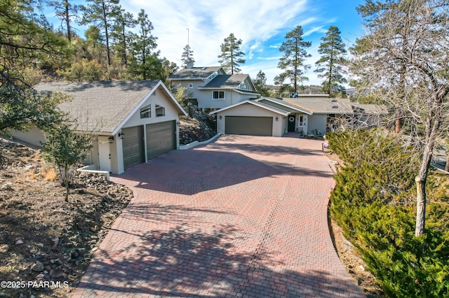 view of front of home featuring a garage