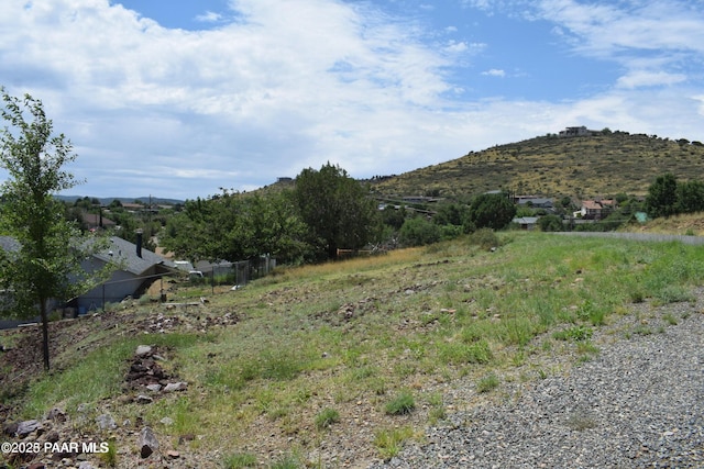 view of mountain feature featuring a rural view