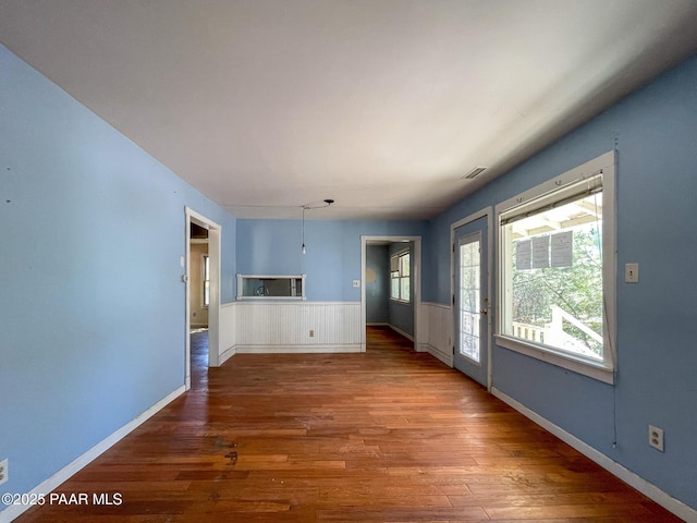 532 Canyon Springs Rd, Prescott, AZ 86303 - unfurnished living room featuring wood finished floors and wainscoting