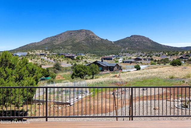 property view of mountains with a rural view