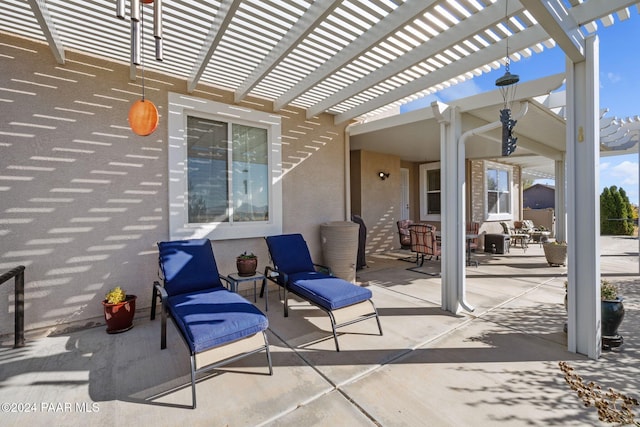 view of patio / terrace with a pergola