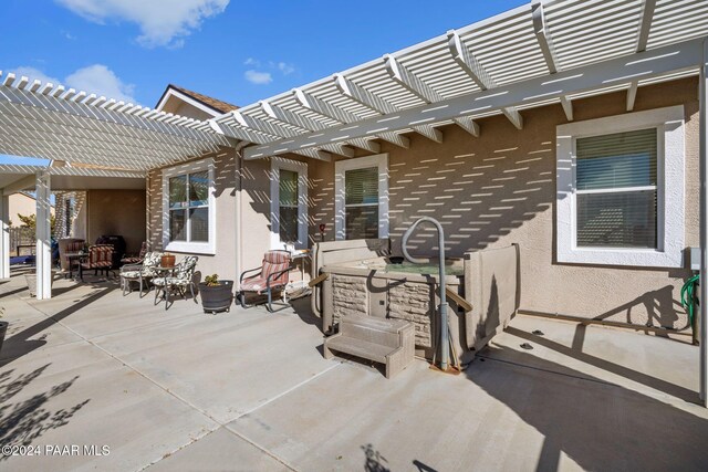 view of patio / terrace with a pergola