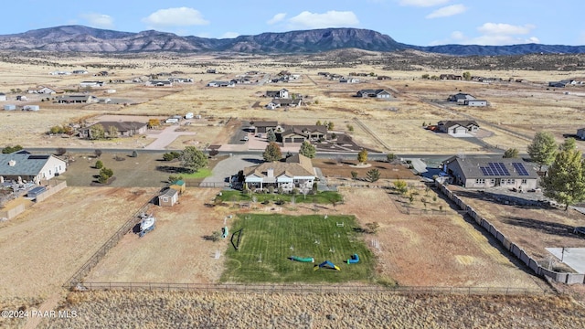 bird's eye view featuring a mountain view