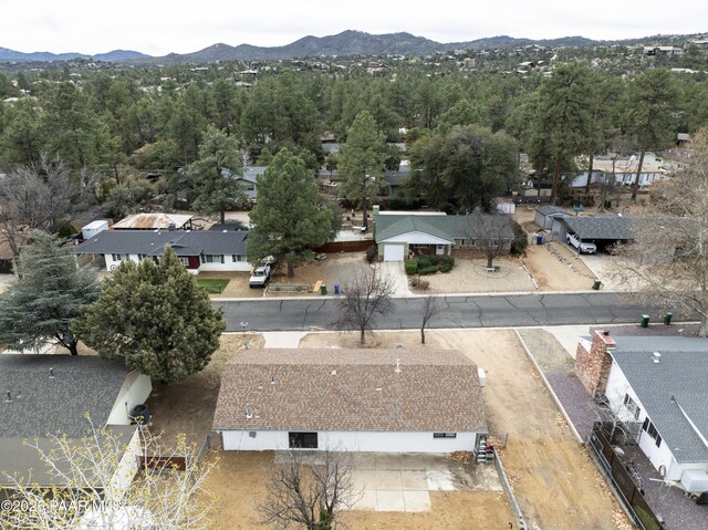 aerial view featuring a mountain view