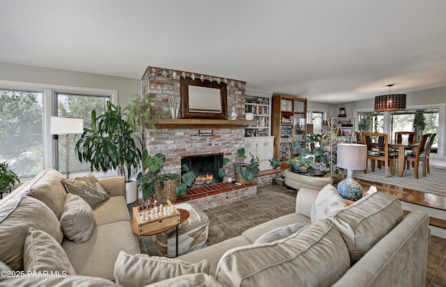 2009 Rocky Dells Dr, Prescott, AZ 86303 - living room featuring healthy amount of natural light and a fireplace