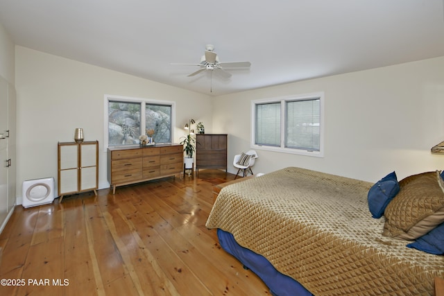 2009 Rocky Dells Dr, Prescott, AZ 86303 - bedroom with hardwood / wood-style flooring and a ceiling fan