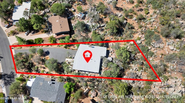 2009 Rocky Dells Dr, Prescott, AZ 86303 - view of property location with property parcel outlined