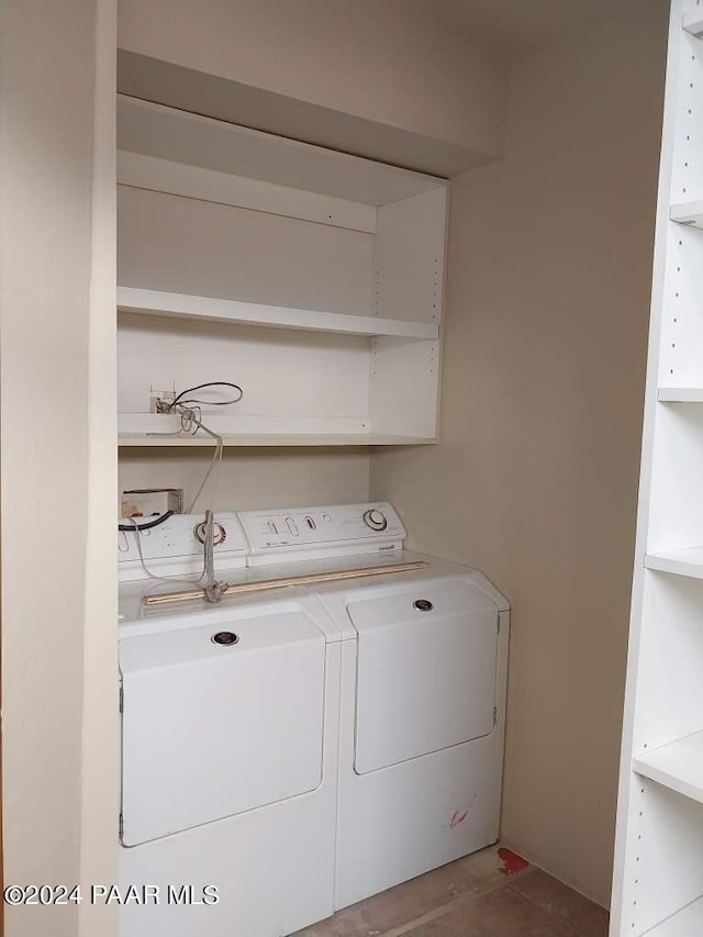 laundry area featuring washer and dryer