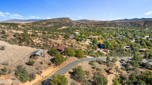 bird's eye view featuring a mountain view