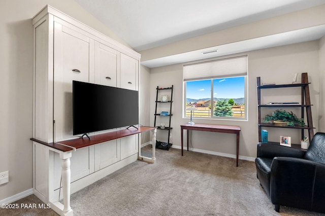 12612 E E Side Saddle Ln, Prescott Valley, AZ 86315 - living area with light colored carpet and vaulted ceiling