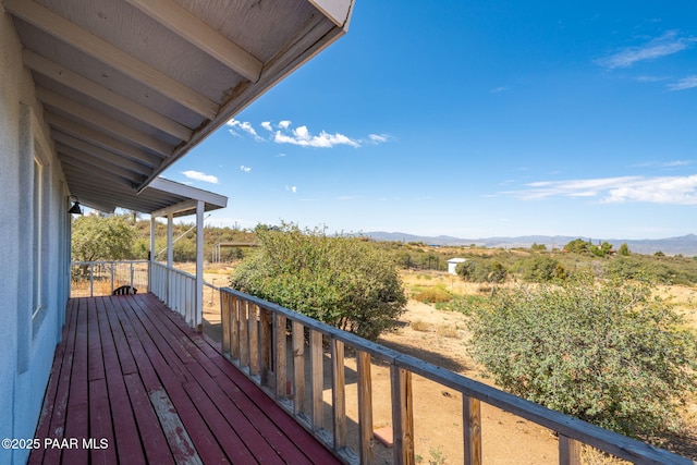 7555 W Wexford Dr, Wilhoit, AZ 86332 - wooden terrace with a mountain view