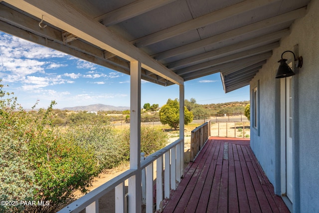 7555 W Wexford Dr, Wilhoit, AZ 86332 - wooden deck with a mountain view