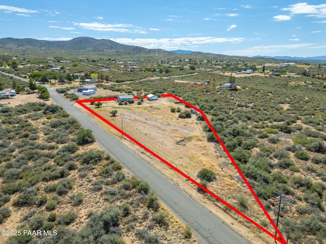 7555 W Wexford Dr, Wilhoit, AZ 86332 - view of property location with a mountain backdrop and property parcel outlined